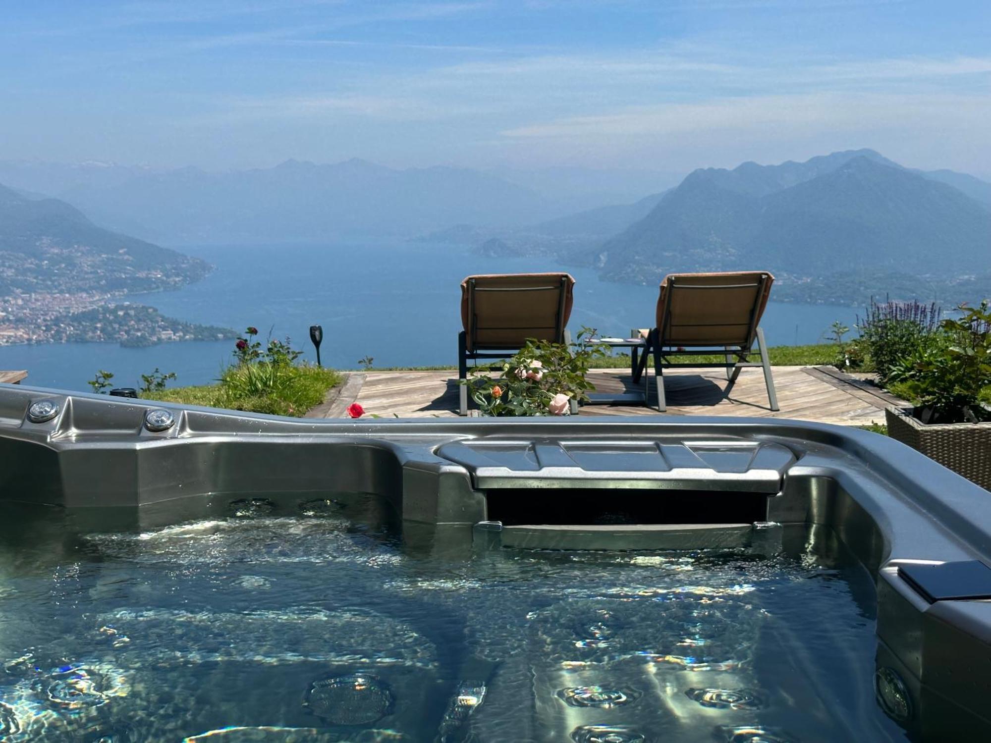 Private Luxury Spa & Silence Retreat With Spectacular View Over The Lake Maggiore Stresa Extérieur photo